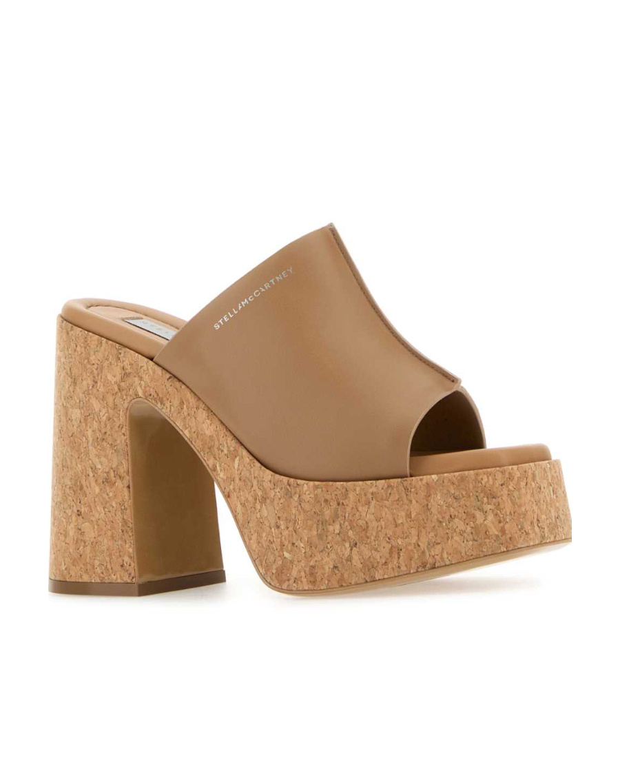Stella Mccartney Tan Skyla Platform Mules In Brown