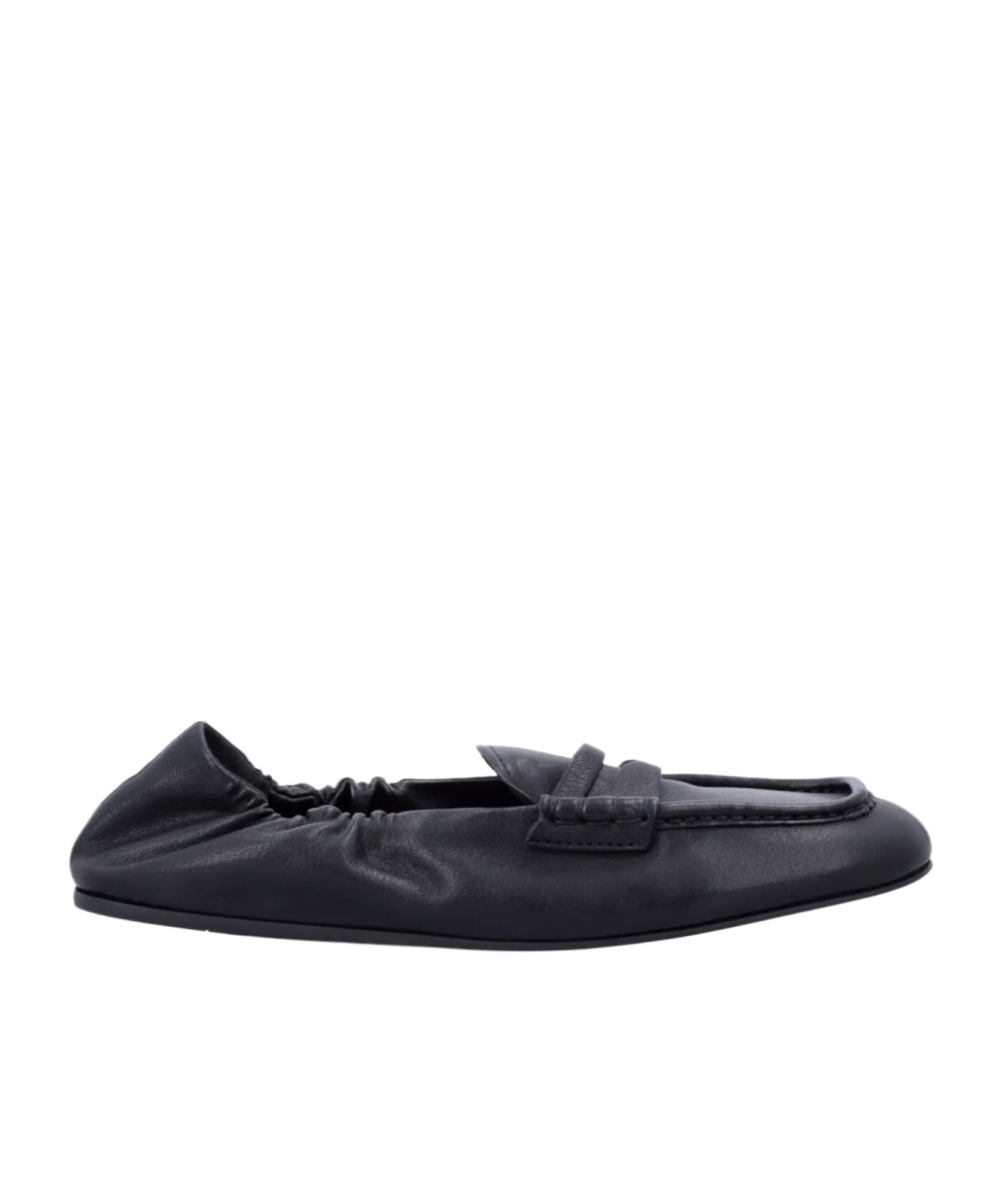 Miu Miu Round-toe Loafers In Black