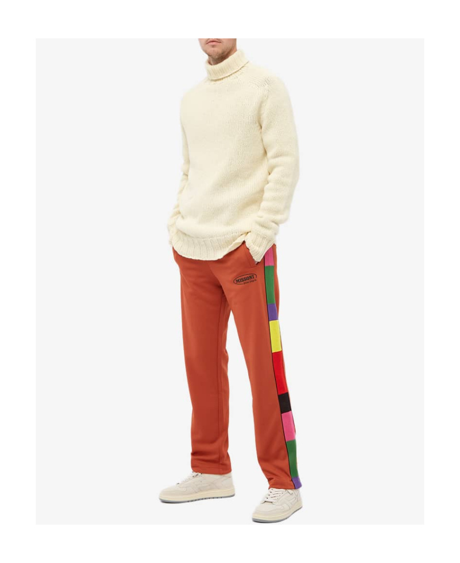 Palm Angels X Missoni Colour Block Stripe Track Pants In Brown