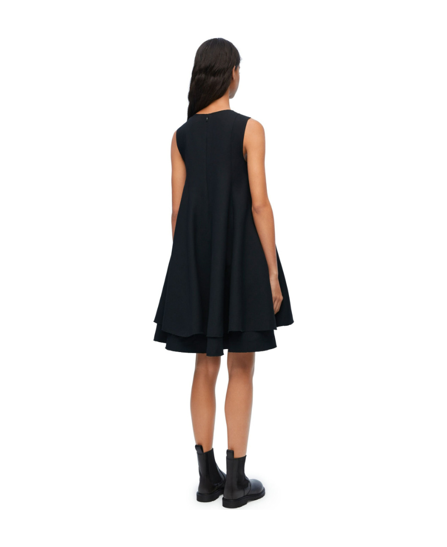 Loewe Double Layer Dress In Black