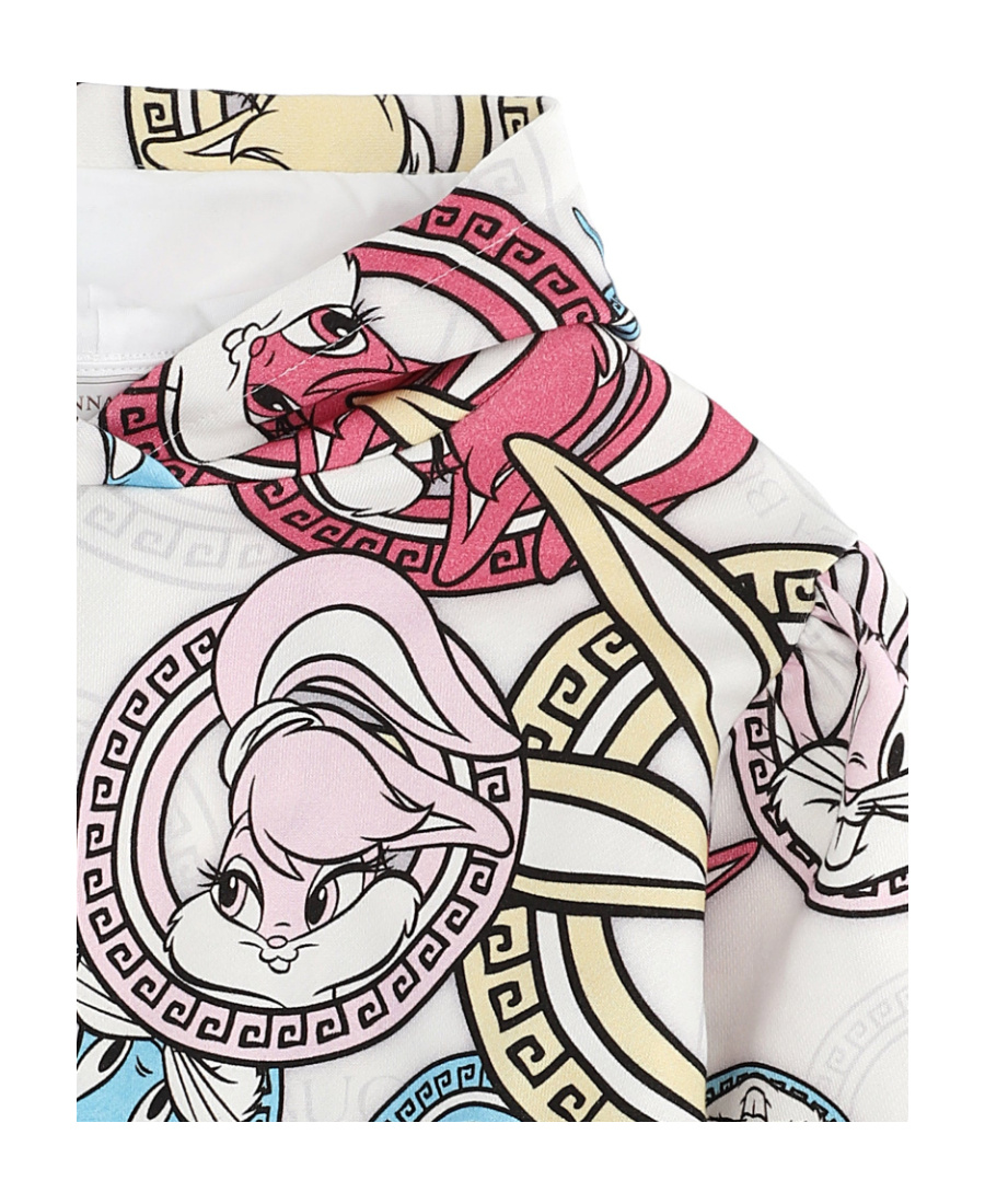 Monnalisa Looney Tunes Fleece Hoodie In White