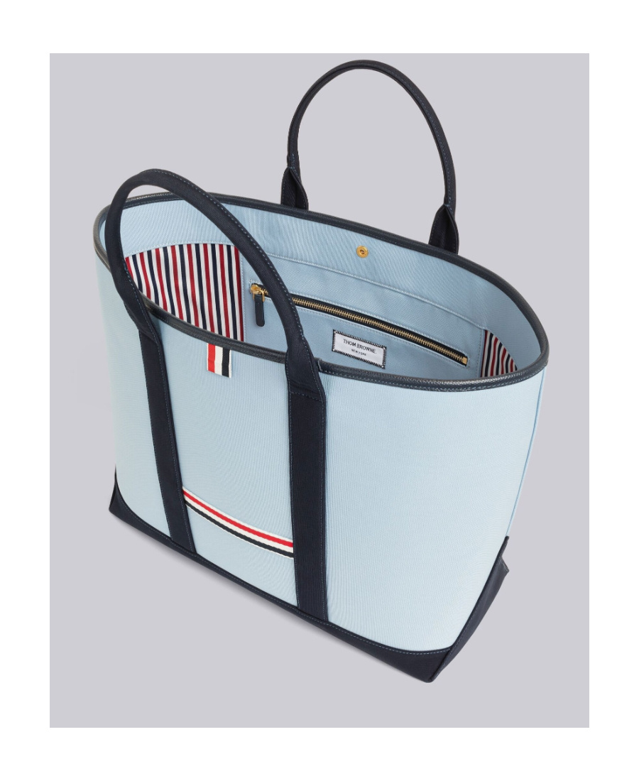 Thom Browne Medium Tool Tote Bag In Blue