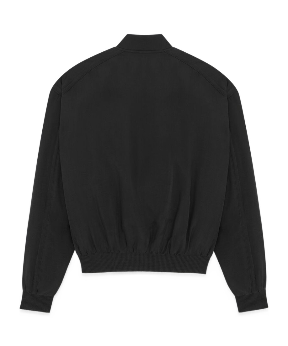 Saint Laurent Teddy Padded Bomber Jacket In Black