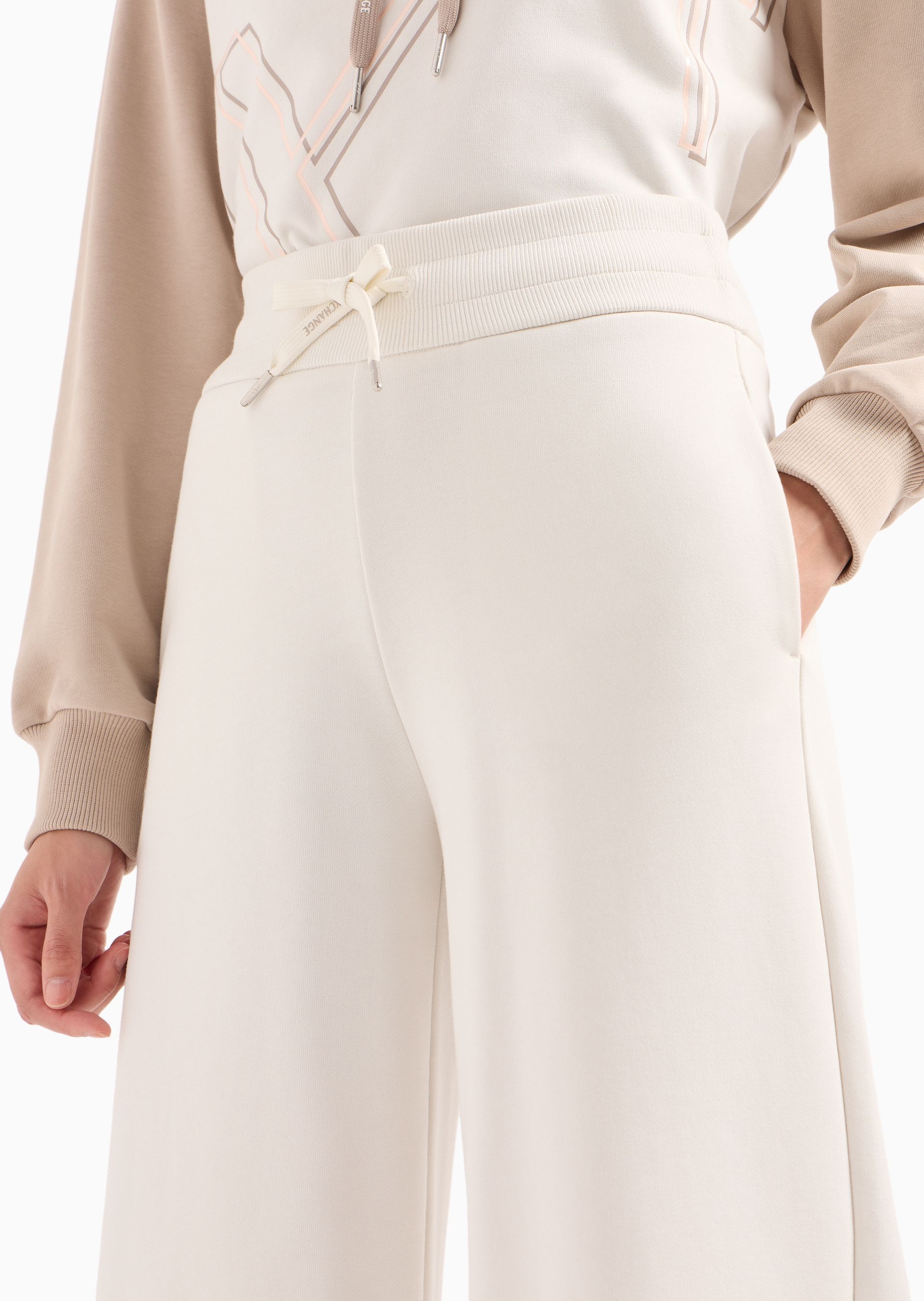 Armani Exchange Rope Sweatpants In White