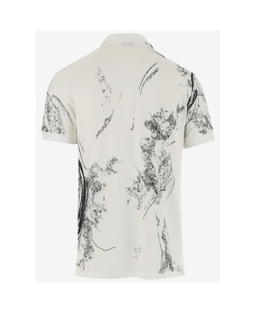 Alexander Mcqueen Skull Short-sleeved Polo Shirt In White