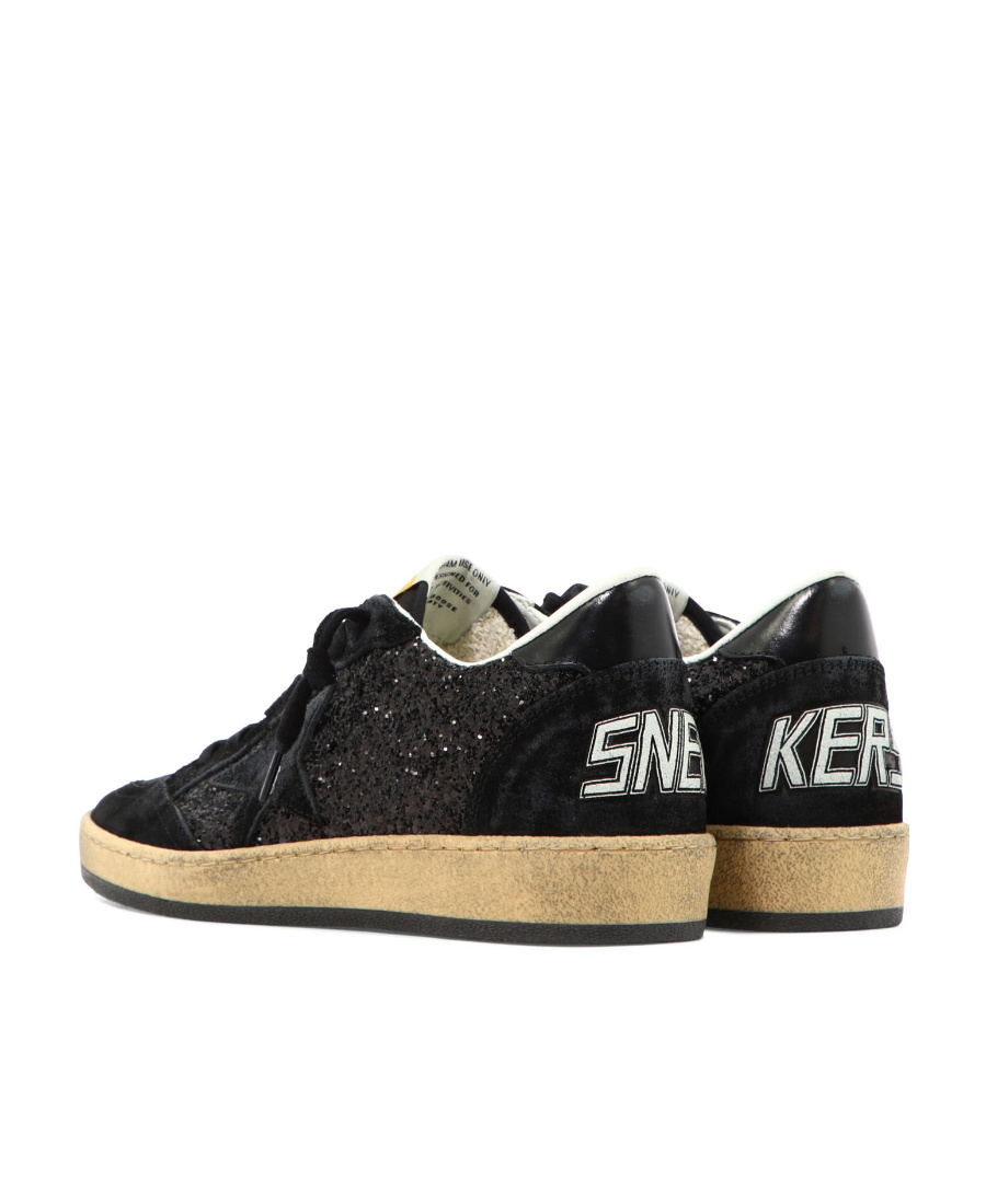 Golden Goose Deluxe Brand Women Ball Star Low-top Suede Sneakers With Used Effect In Black