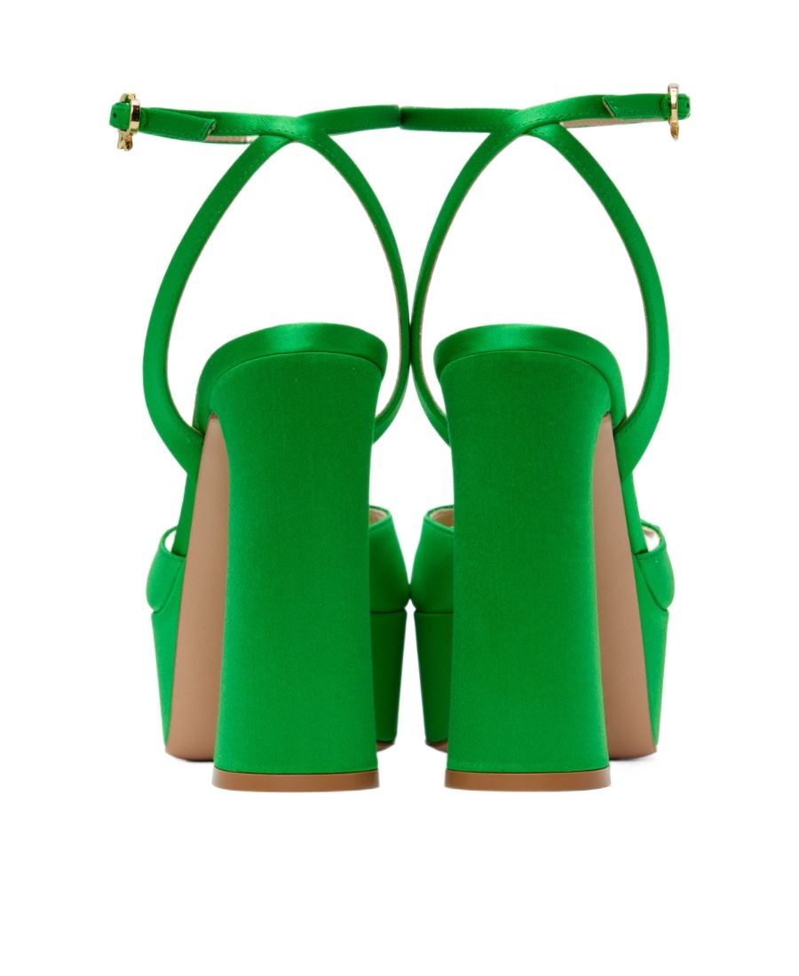 Gianvito Rossi Maddy Green Sandals With Platform In Green