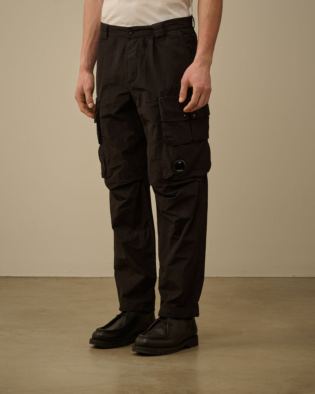 C.p. Company Belt Loop Track Pants In Brown