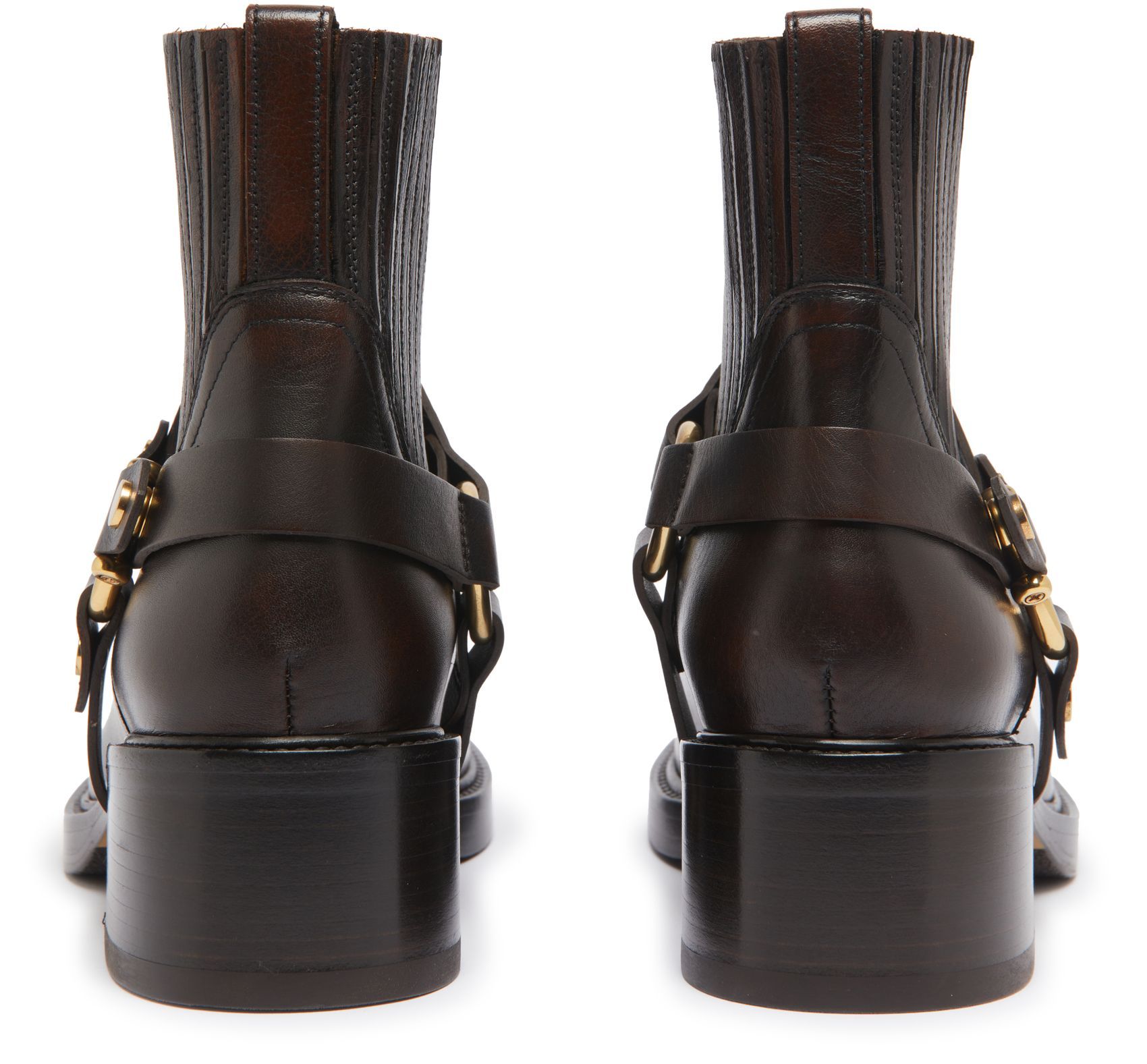 Shop Chloé Dakota Buckle Short Boots In Oak Brown