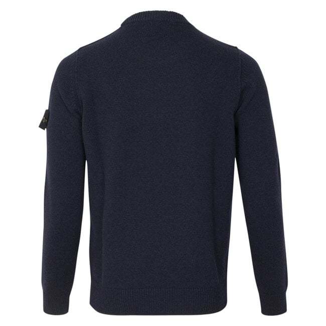 Stone Island Light Rws Pure Wool Sweater In Blue