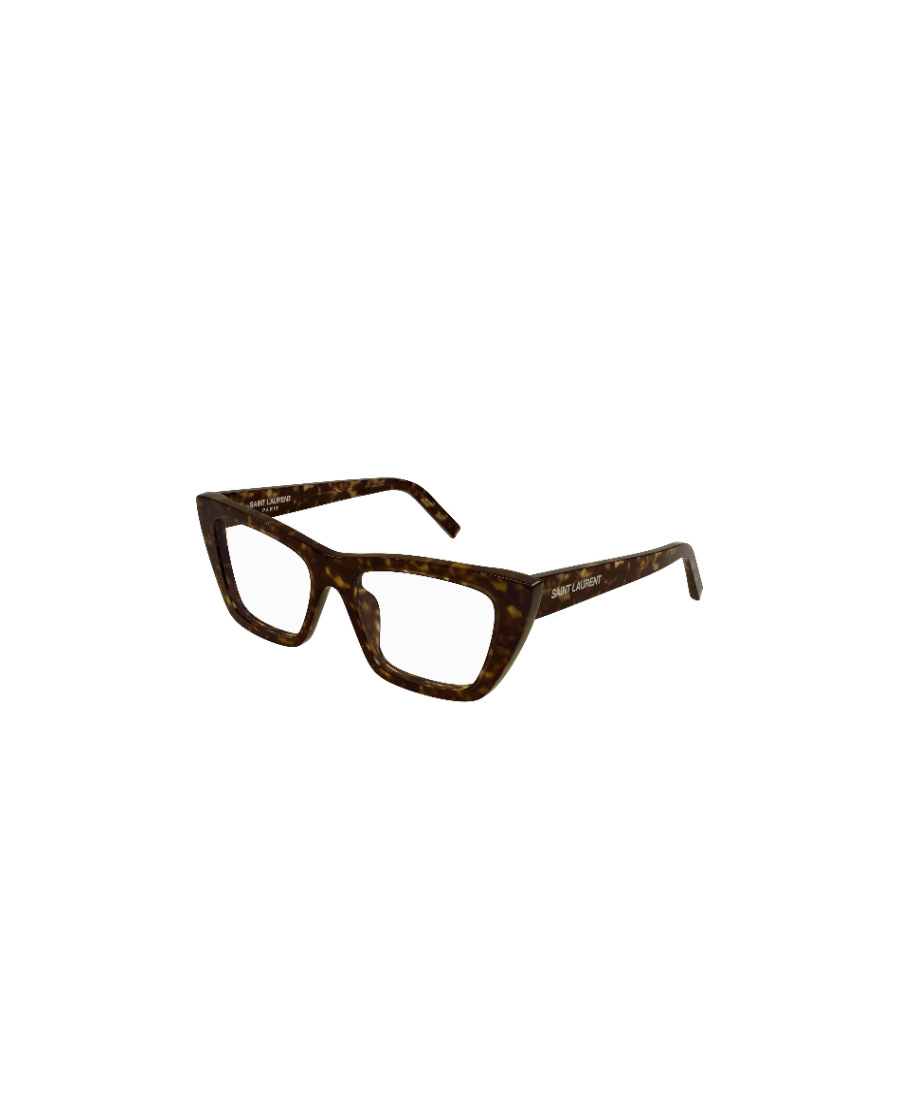 Saint Laurent Tortoiseshell-effect Square-frame Glasses In Black