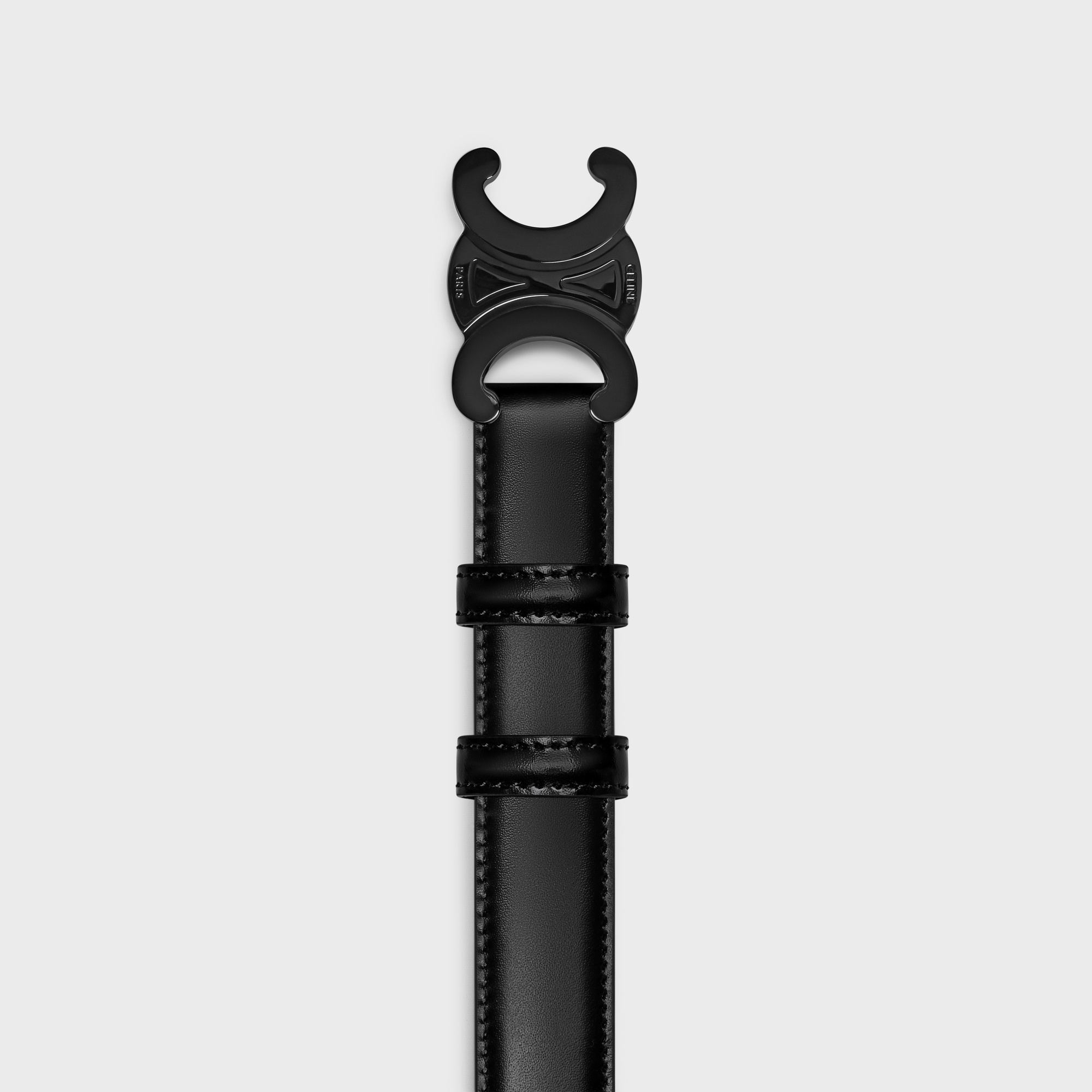 Celine Logo Belt In Black