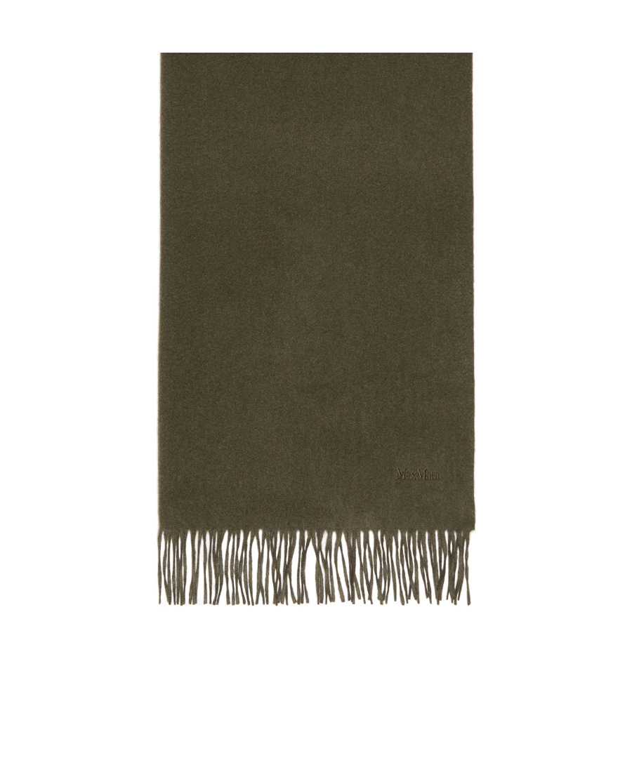 Max Mara Tartan Logo Logo Scarf In Brown