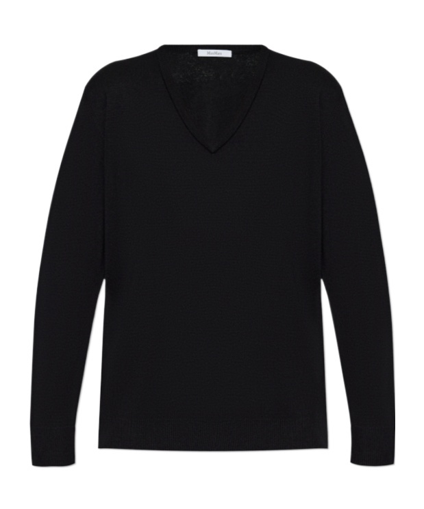 Max Mara Women's Forest Green Wool Sweater In Black