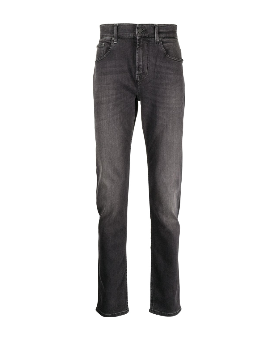 7 FOR ALL MANKIND SKINNY-CUT WASHED JEANS 