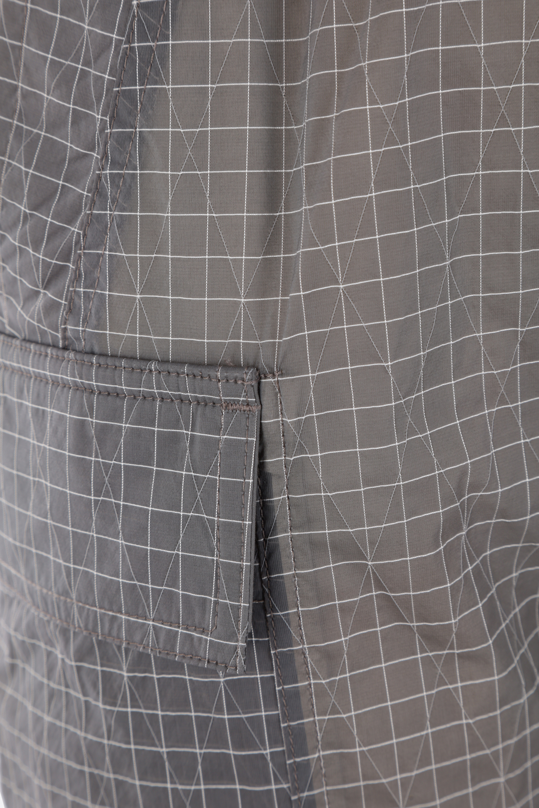 Rick Owens Check-print Drawstring Trousers In Gray