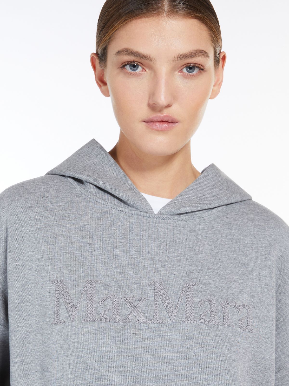 MAX MARA 'S MAX MARA LOGO DETAILED LONG-SLEEVED HOODIE