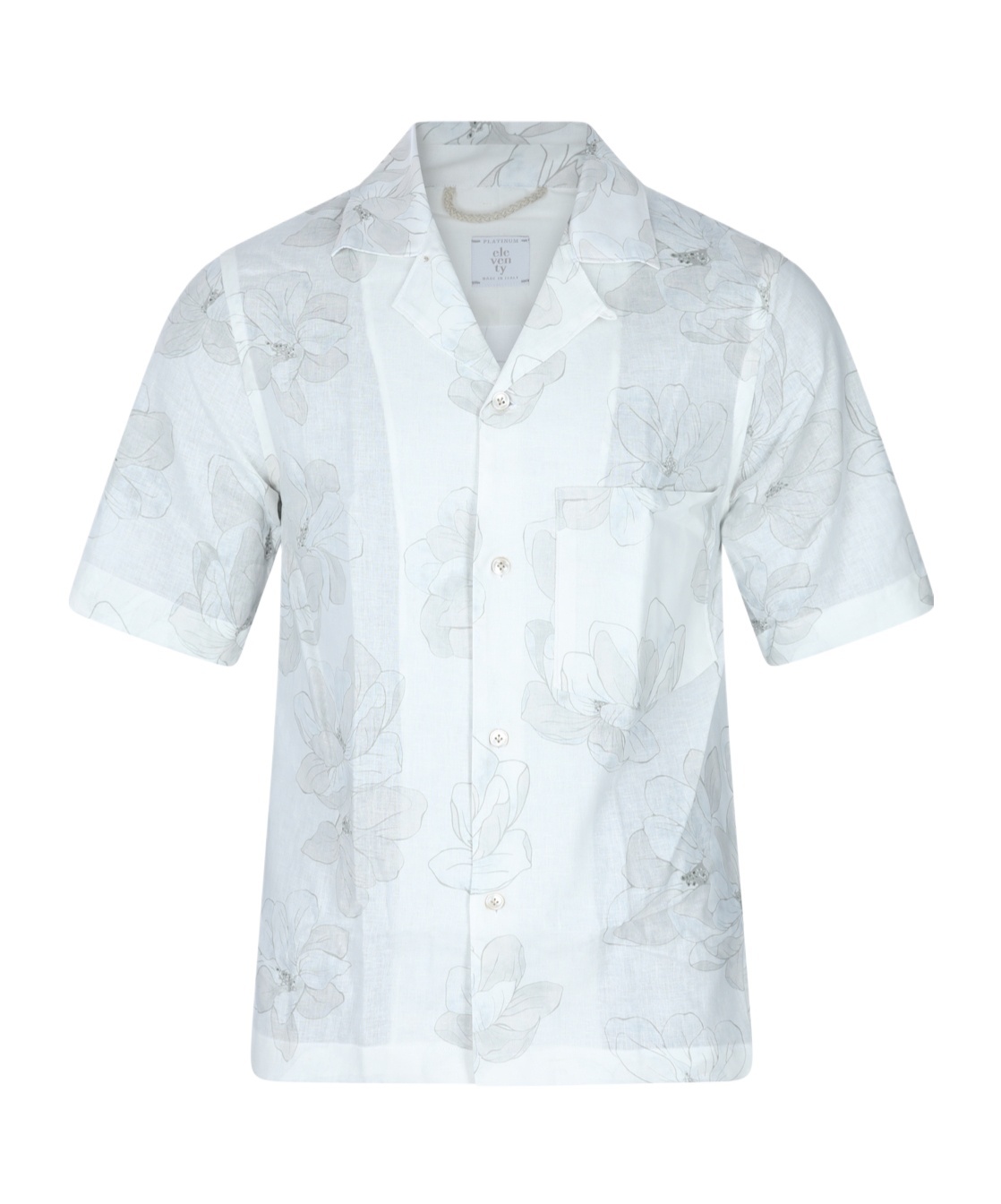 Eleventy Floral Shirt In White