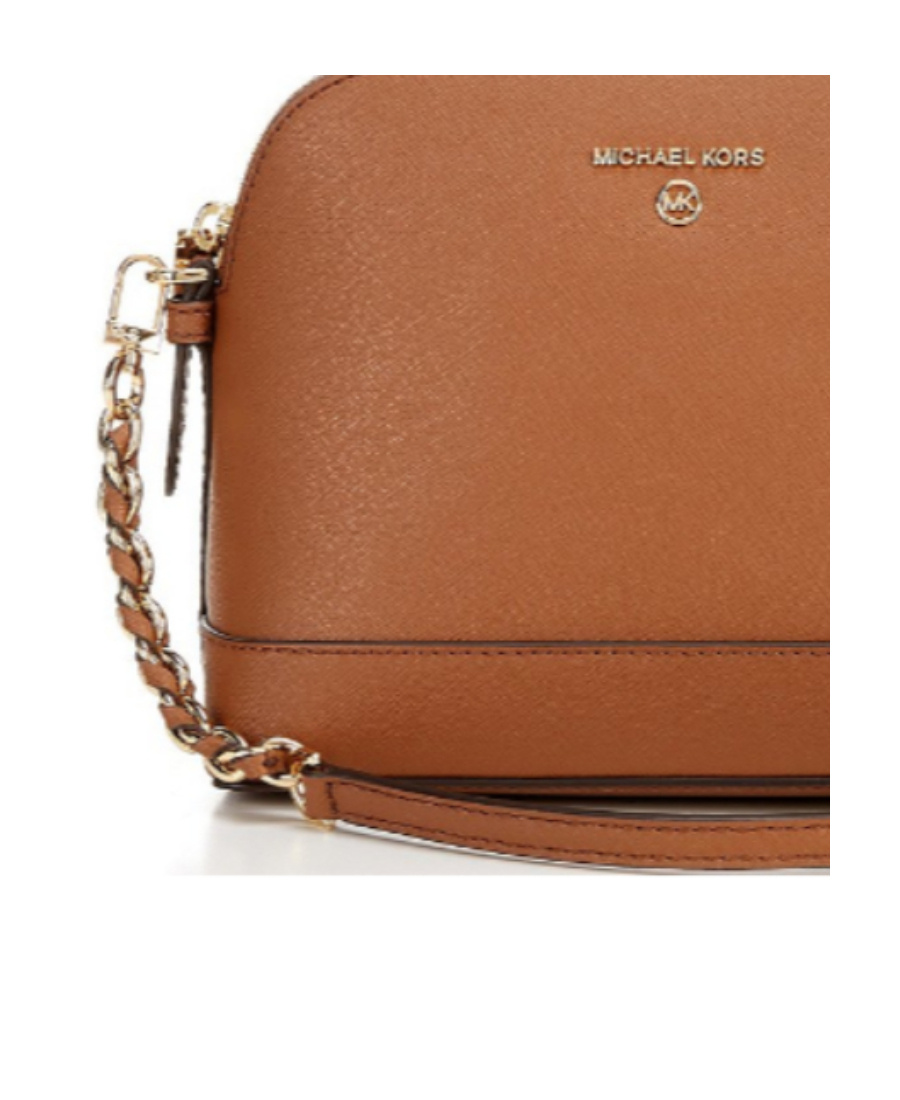 Michael Michael Kors Dome Leather Crossbody Bag In Brown