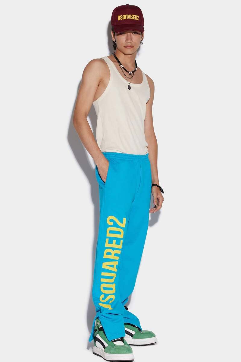 Dsquared2 Man Pants Turquoise Size Xl Cotton In Blue