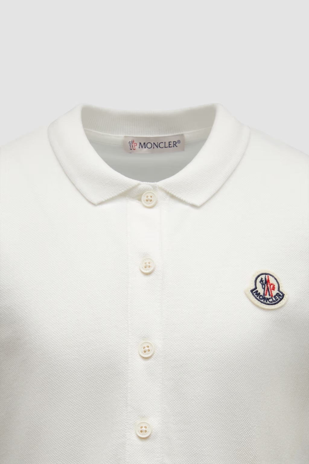 Moncler Short Sleeve Dress In White