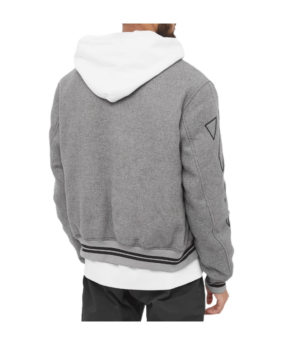 Off-white Diag-stripe Bomber Jacket In Gray