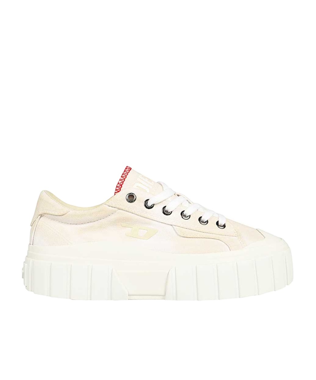 Diesel Round-headed Low-top Casual Shoes In White