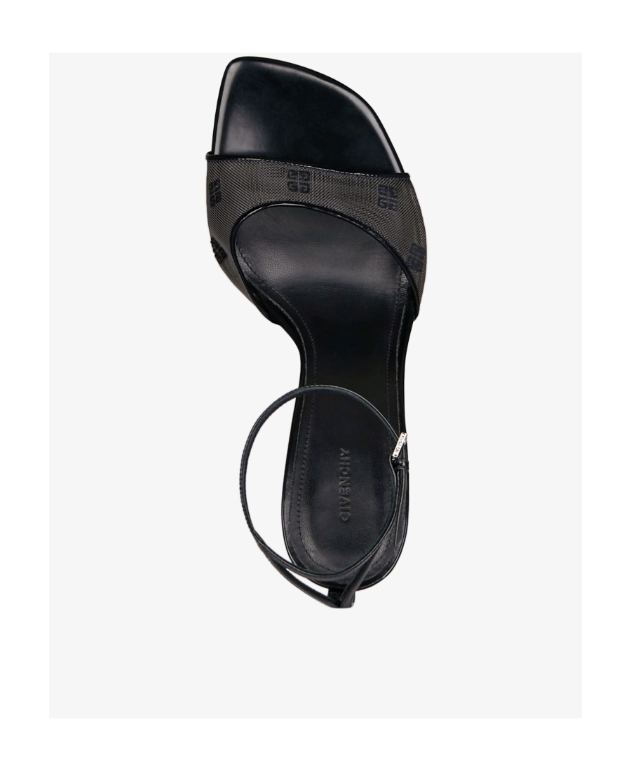 Givenchy Black Stitch 4g Mesh Heeled Sandals In Black