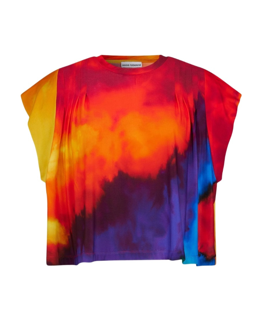 RABANNE TIE-DYE CREW-NECK T-SHIRT