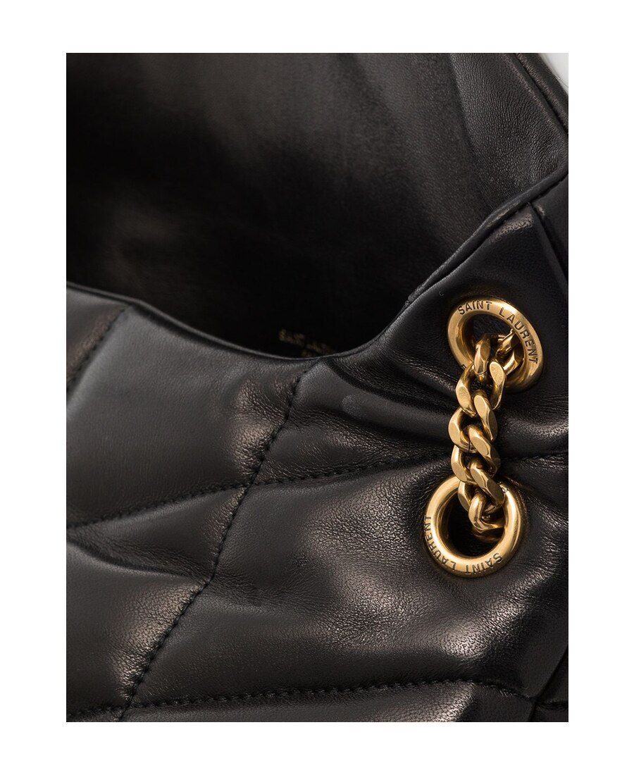 Saint Laurent Small Loulou Puffer Bag In Nappa Leather In Black