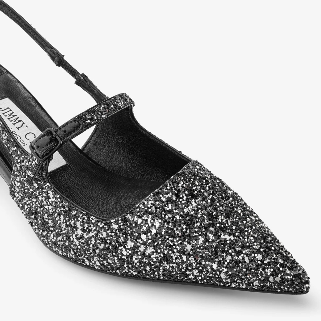 Jimmy Choo Sparkling 45mm Pointed Toe Slingback Pumps