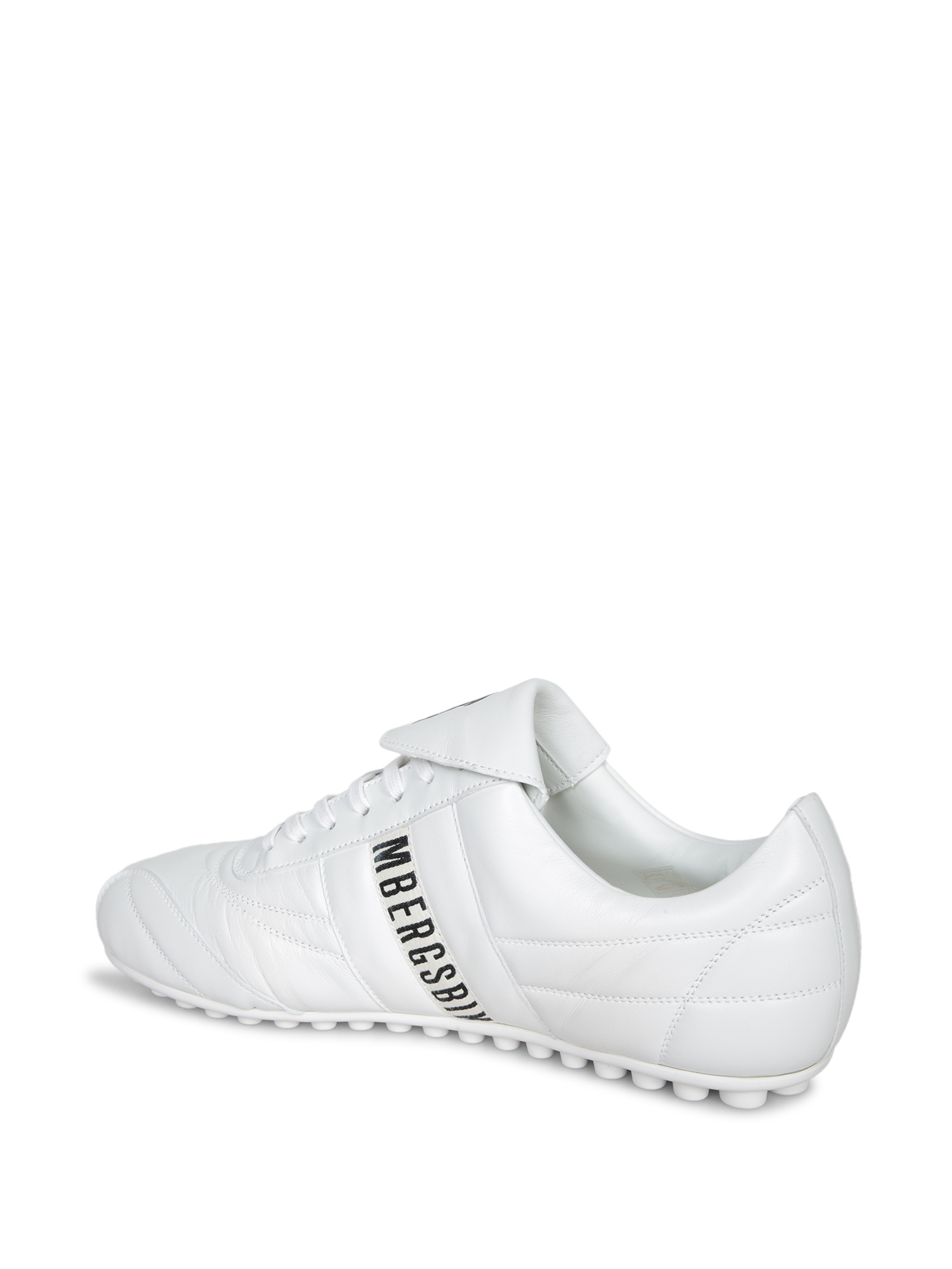 Bikkembergs X Gosha Quilted Leather Sneakers In White