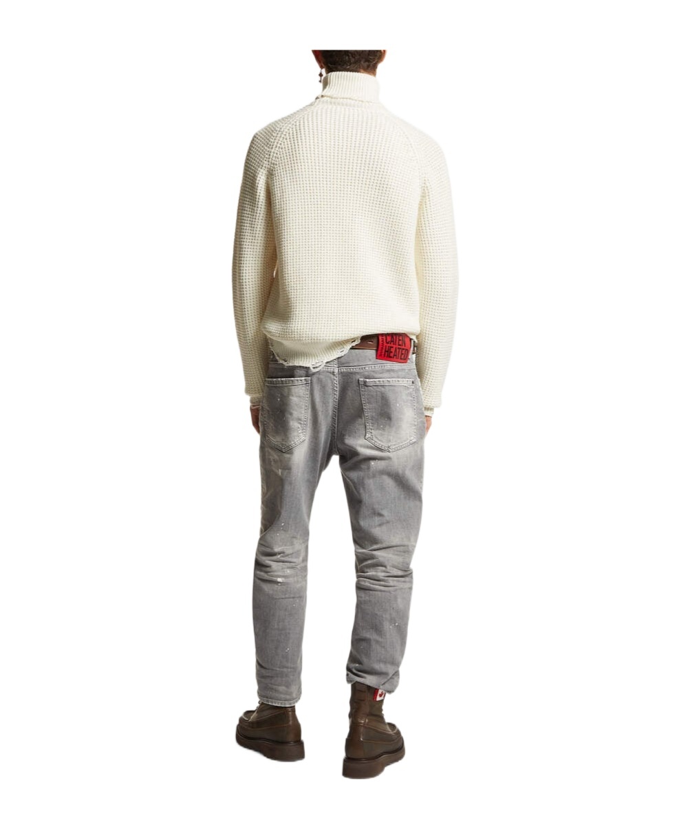 Dsquared2 Grey Denim With Faded Effect In Gray