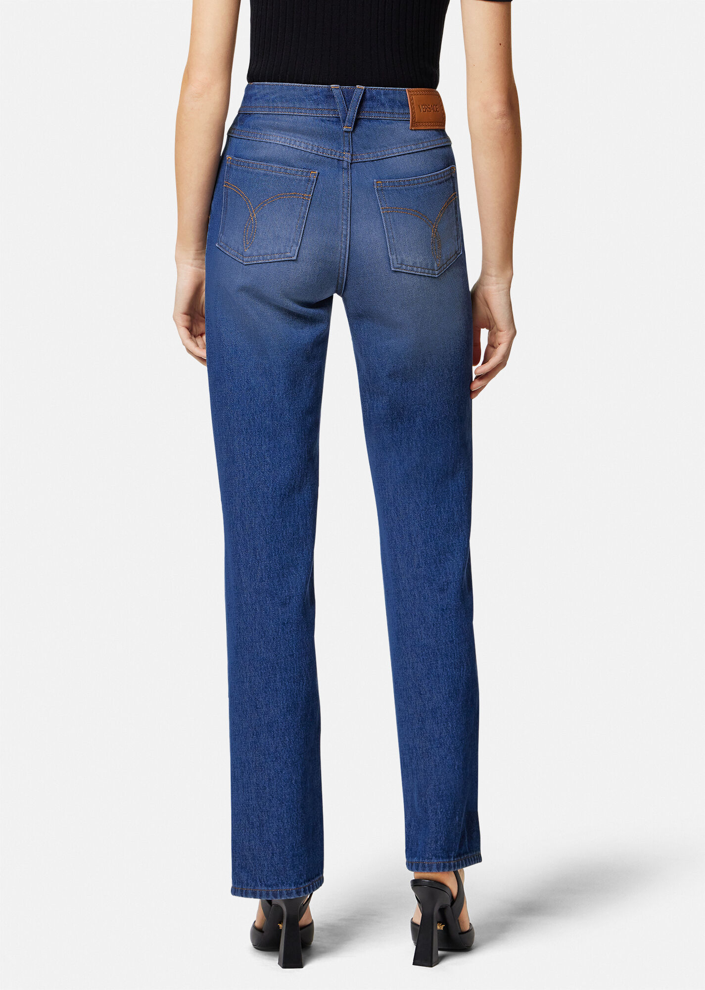 Versace Medusa '95 Straight-leg Jeans In Blue