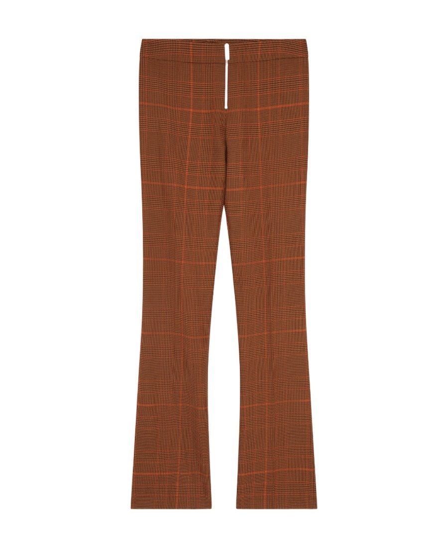 Stella Mccartney Ladies Brown Prince-of-wales Slim-cut Trousers In White