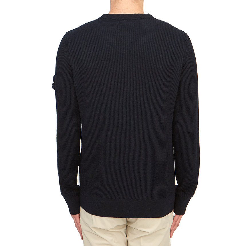 Shop Stone Island Long-sleeved Sweater In Blue