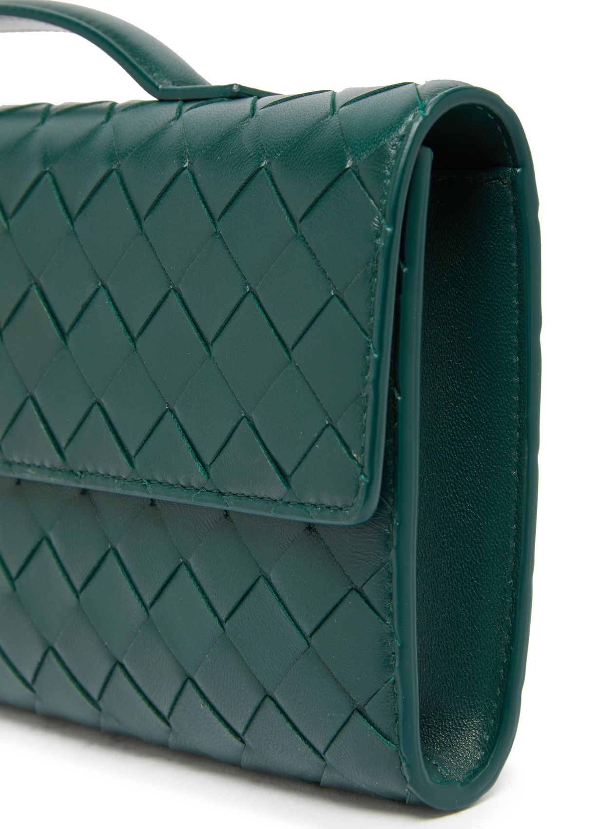 Shop Bottega Veneta Long Clutch Bag In Green