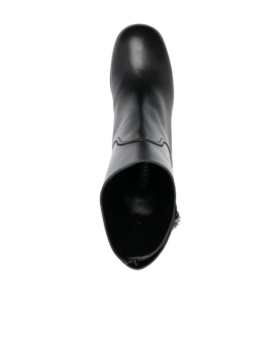 Casadei 90mm Block-heel Leather Boots