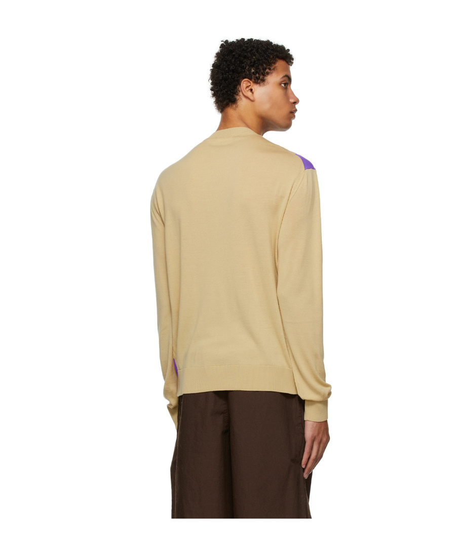 Jil Sander Round-neck Knitted Pullover In Nude