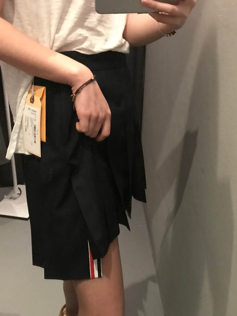 Shop Thom Browne Asymmetric Pleated Miniskirt In Black
