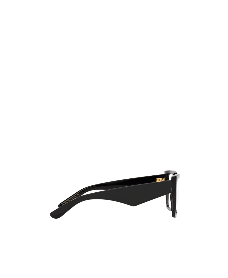 Dolce & Gabbana Logo-plaque Square-frame Glasses In Black