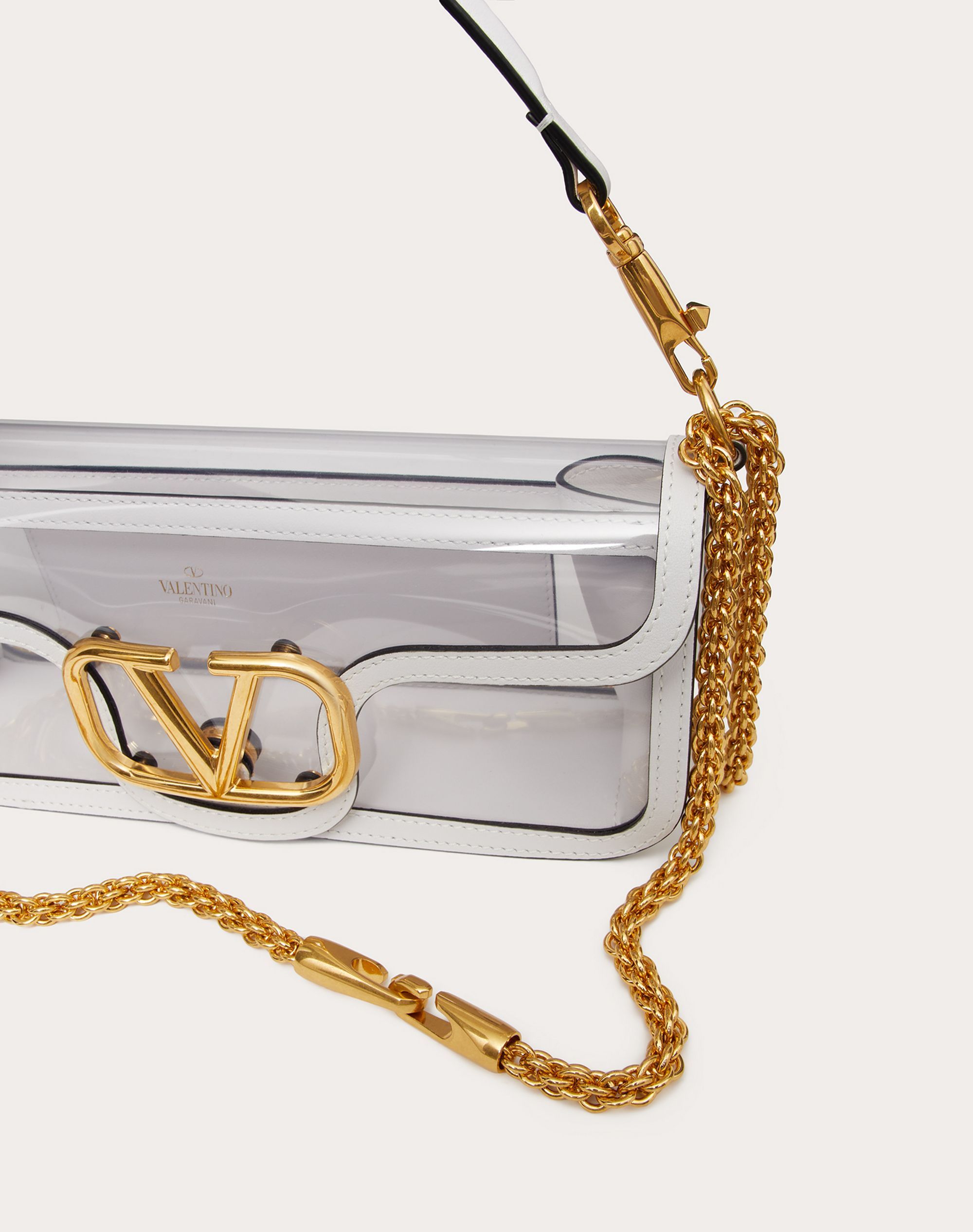 Valentino Vlogo Signature Shoulder Bag In White