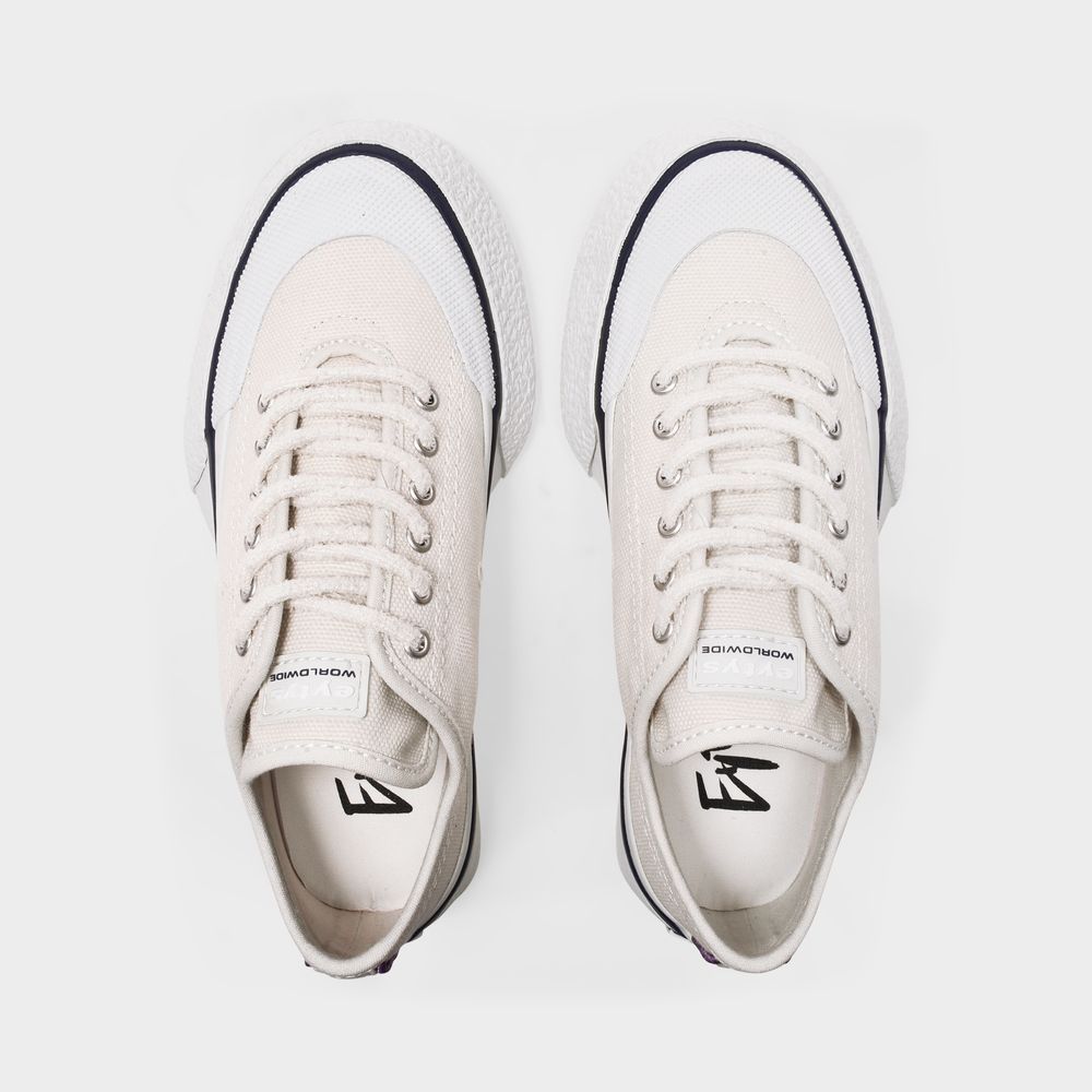 Eytys Low-top Lace-up Sneakers In White