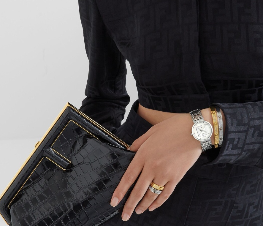 FENDI SILVER-COLOURED BRACELET