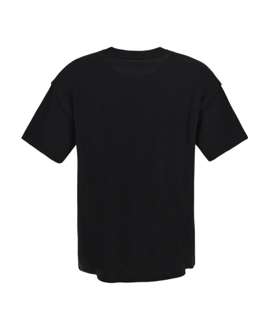 Stella Mccartney T-shirt With Logo Print And Crew Neckline In Black