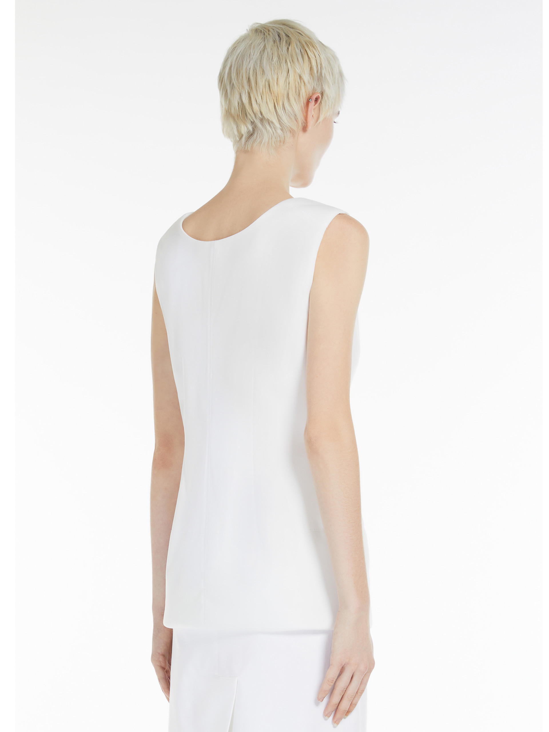 Sportmax White Polyester Padded Fico Top In White