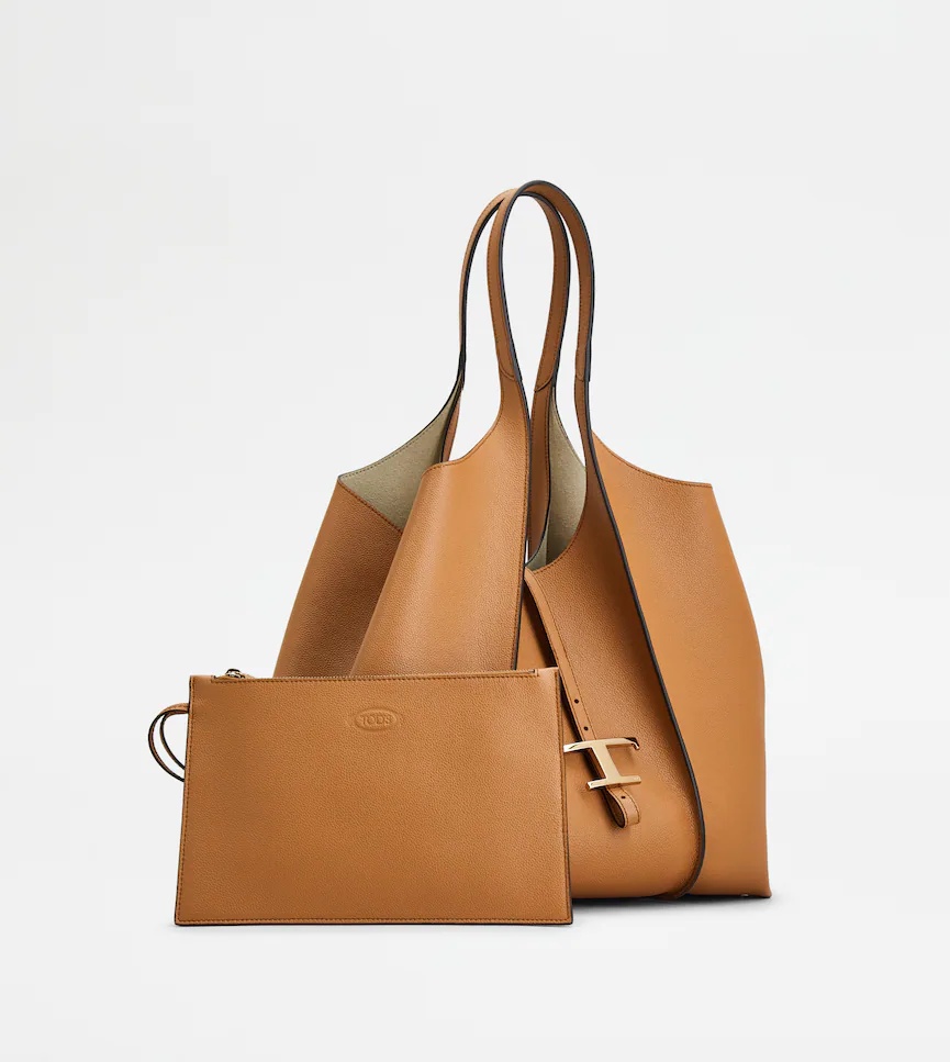 Tod's Timeless Shopping Bag In Leather Medium In Brown