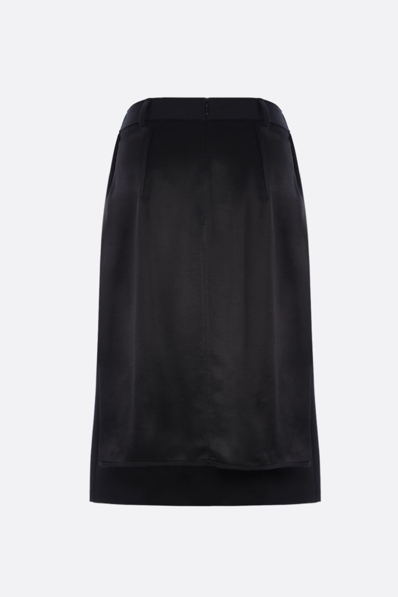 Balenciaga Asymmetric-hem Pencil Skirt In Black