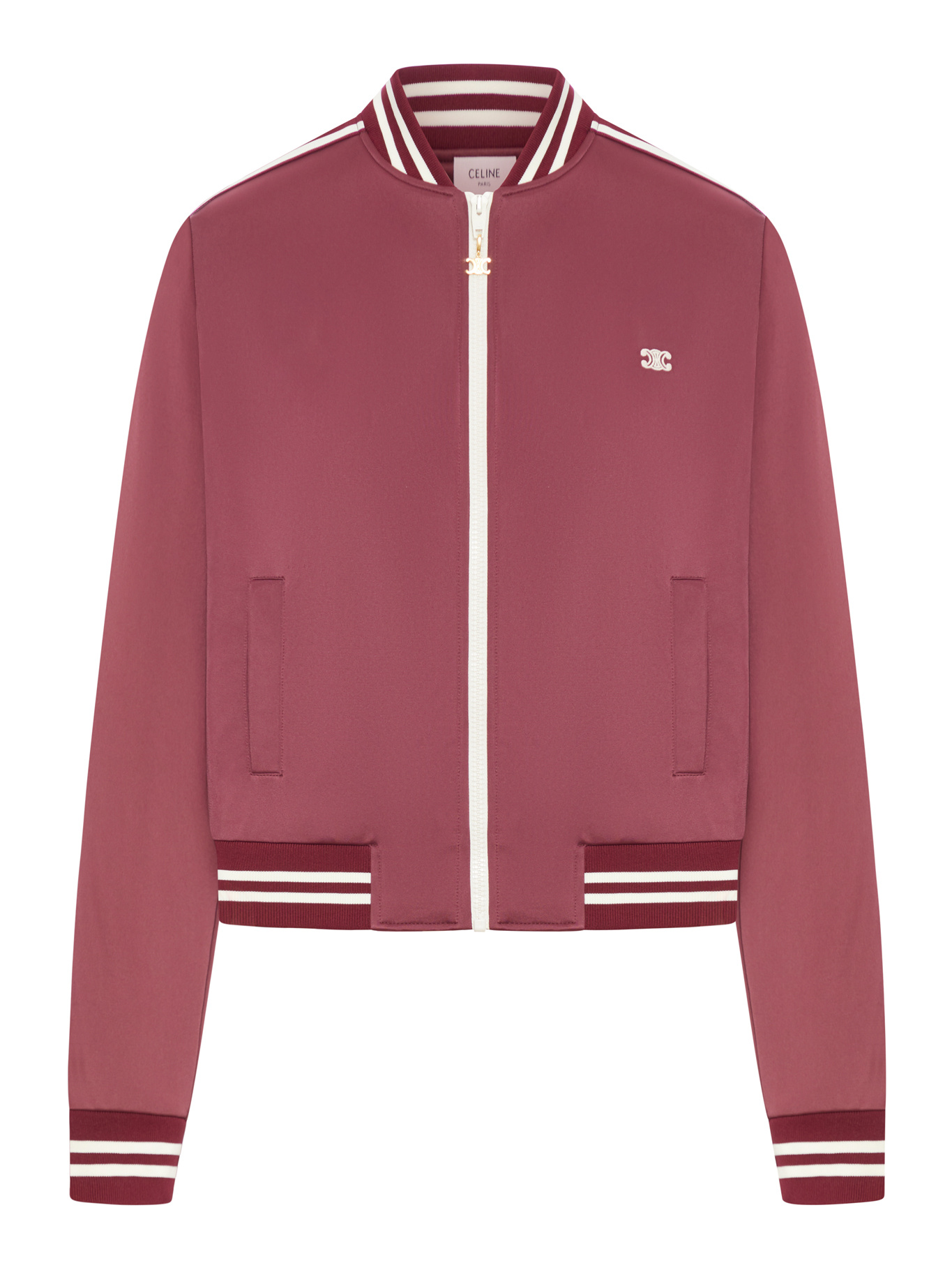 Celine Teddy Jacket With Triomphe Logo In Pink