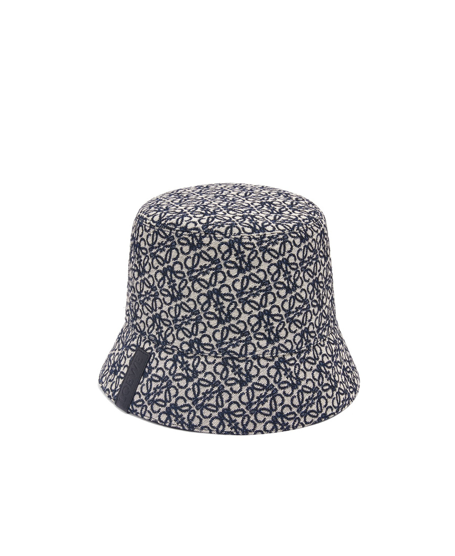 Loewe Monogram-pattern Bucket Hat In Black